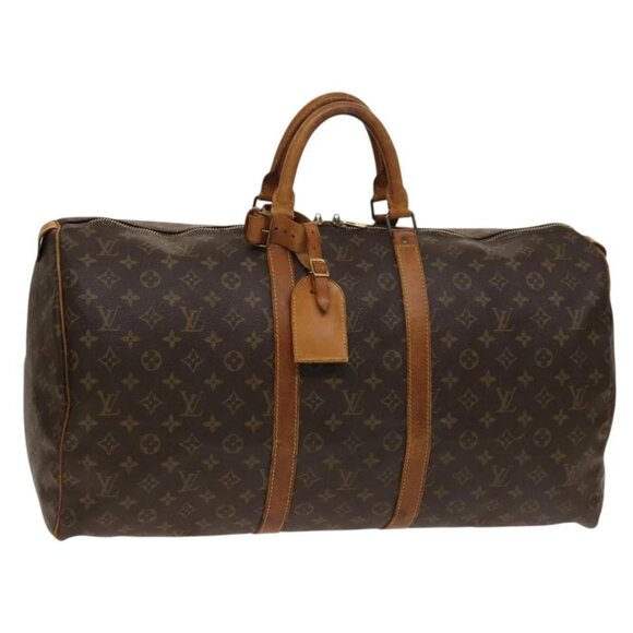 LOUIS VUITTON Monogram Keepall 55 Boston Bag M41424 LV Auth 140035 - Picture 2 of 16